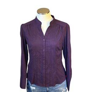 Women's a.n.a. Purple Button-Up Top